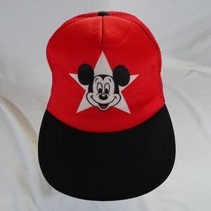 Vintage 90s Walt Disney Productions Mickey Mouse Child Size Trucker Hat Cap